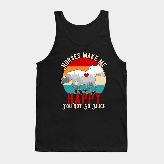 Horses make me Tank Top by DjekaAtelier